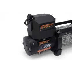 Wyciągarka K14000XP 12V z liną stalową i sterowaniem bezprzewodowym 218:1